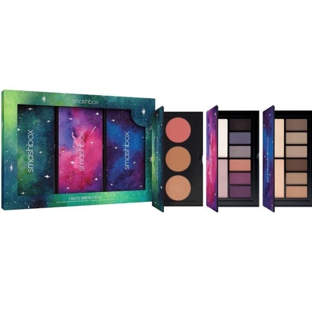SMASHBOX COSMIC CELEBRATION 3 PALETTE SHOOTING STAR SET -2 EYE & 1 CHEEK PALETTE